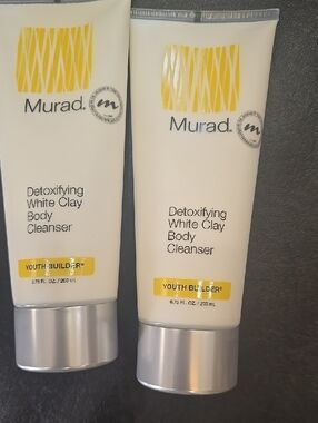 2 Murad White Clay Body Cleanser with Yellow Accents